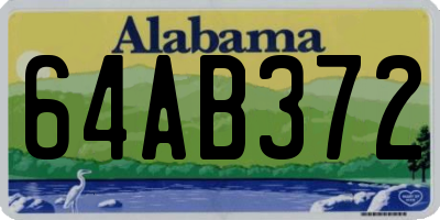 AL license plate 64AB372