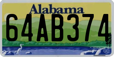 AL license plate 64AB374