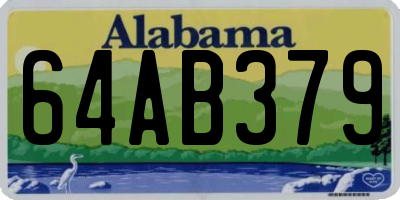 AL license plate 64AB379