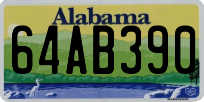 AL license plate 64AB390