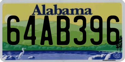 AL license plate 64AB396