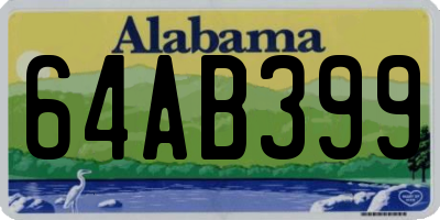 AL license plate 64AB399