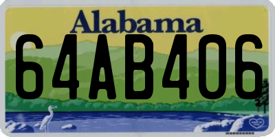 AL license plate 64AB406