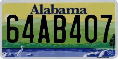 AL license plate 64AB407