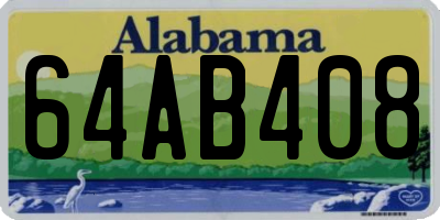 AL license plate 64AB408