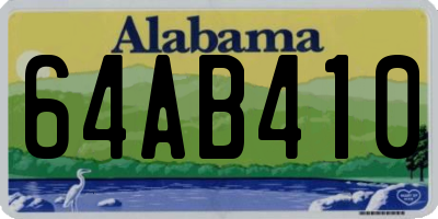 AL license plate 64AB410