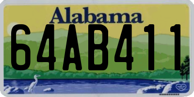AL license plate 64AB411