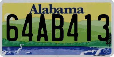 AL license plate 64AB413