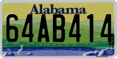 AL license plate 64AB414