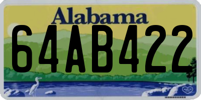 AL license plate 64AB422