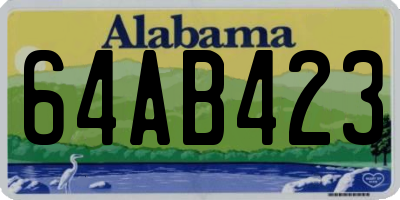AL license plate 64AB423