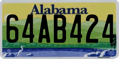 AL license plate 64AB424