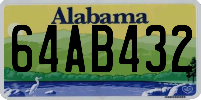 AL license plate 64AB432