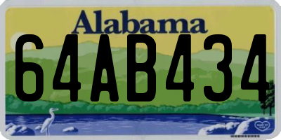 AL license plate 64AB434