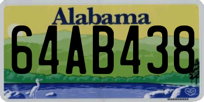AL license plate 64AB438