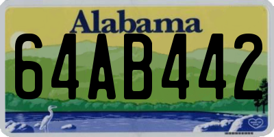 AL license plate 64AB442