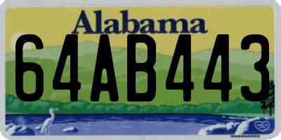 AL license plate 64AB443