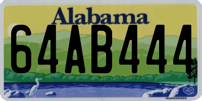 AL license plate 64AB444