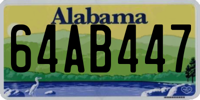 AL license plate 64AB447