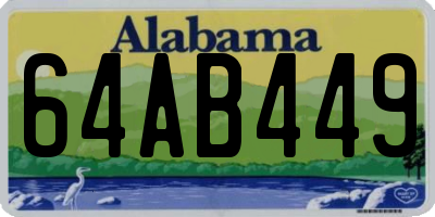 AL license plate 64AB449