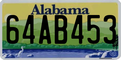 AL license plate 64AB453