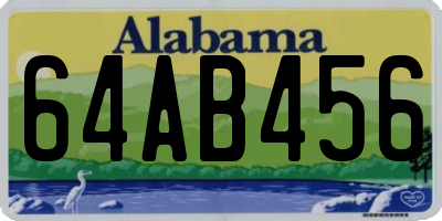 AL license plate 64AB456