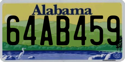 AL license plate 64AB459