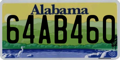 AL license plate 64AB460