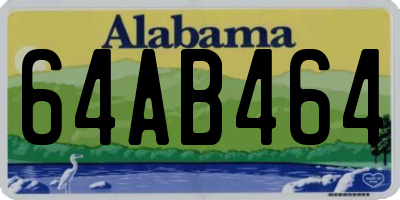 AL license plate 64AB464