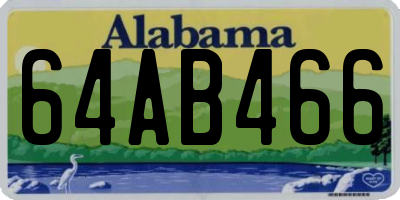 AL license plate 64AB466