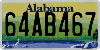 AL license plate 64AB467