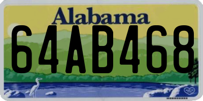 AL license plate 64AB468