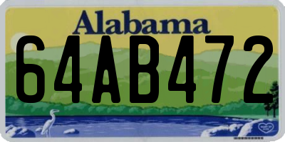 AL license plate 64AB472