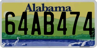 AL license plate 64AB474
