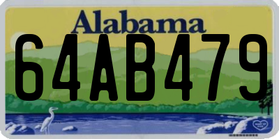 AL license plate 64AB479