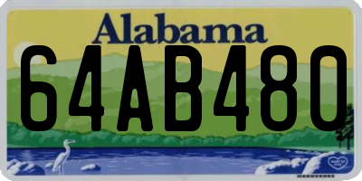 AL license plate 64AB480