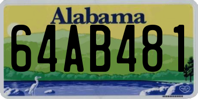 AL license plate 64AB481