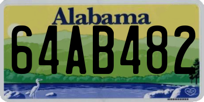 AL license plate 64AB482