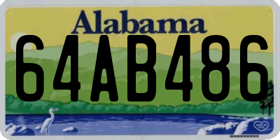 AL license plate 64AB486