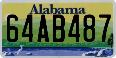 AL license plate 64AB487