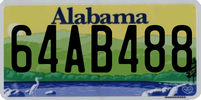 AL license plate 64AB488