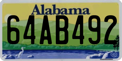 AL license plate 64AB492