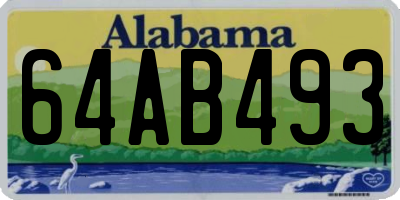 AL license plate 64AB493