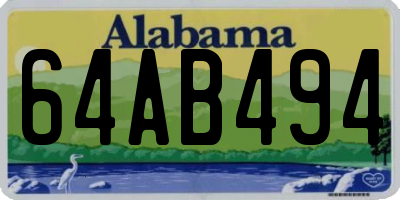 AL license plate 64AB494