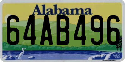 AL license plate 64AB496