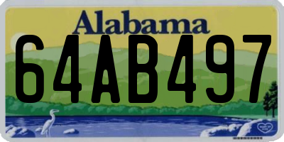 AL license plate 64AB497