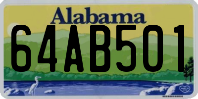 AL license plate 64AB501