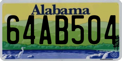AL license plate 64AB504