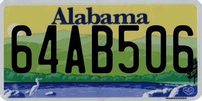 AL license plate 64AB506
