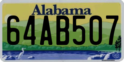 AL license plate 64AB507